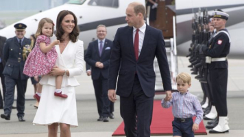 The couple took their two children, George and Charlotte, on an official visit to Poland in July <br/>Getty Images