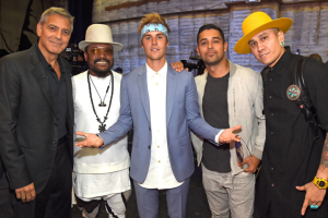 Justin Bieber appears at the Hand in Hand: A Benefit For Hurricane Harvey and Irma Relief telethon. The event has raised over $44 million for victims of hurricanes Harvey and Irma. <br/>Kevin Mazur/Hand in Hand/Getty Images