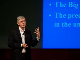 Dr. Francis Collins, director of the National Institutes of Health, gives a presentation titled, <br/>Pepperdine University/Ron Hall
