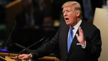 President Donald Trump on Tuesday delivered his inaugural address to the United Nations and threatened to 