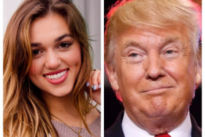 Sadie Robertson has urged her fellow millennials to pray for U.S. President Donald Trump - even if they disagree with his policies.  <br/>Getty/Facebook