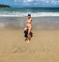 Hamilton's second child is due in March. <br/>Instagram