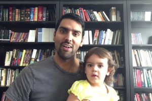 Nabeel Qureshi, who passed away in September, appears with his daughter Ayah. <br/>YouTube