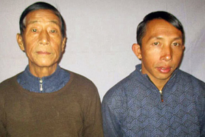 Pastors Dom Dawng Nawng Latt (L) and La Jaw Gam Hseng.  <br/>Courtesy of Burma military