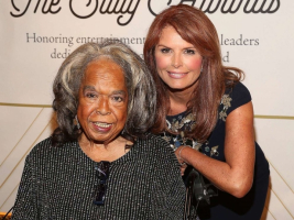 Roma Downey pictured with her late 