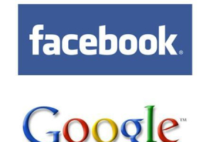 Facebook and Google logos <br/>Facebook/Google