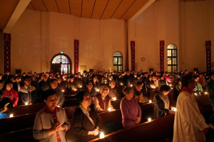 Easter Vigil at a Catholic church in Shanghai in March. <br/>Aly Song/Reuters