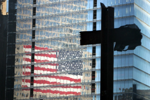 The American Center for Law and Justice said it will file an amicus brief in support of the World Trade Center cross display at the 9/11 Memorial and Museum. American Atheists has filed a lawsuit challenging the constitutionality of the cross. <br/>Reuters /Peter Morgan