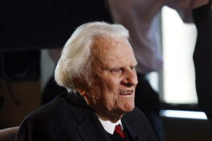 In this Dec. 20, 2010 file photo, evangelist Billy Graham, 92, is interviewed at the Billy Graham Evangelistic Association headquarters in Charlotte, N.C. <br/>AP Images / Nell Redmond
