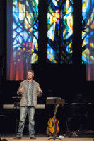 San Francisco Giants relief pitcher Jeremy Affeldt shared his journey of coming to understand how to love God and use his professional baseball career as the platform to spread the Gospel at the weekend services of Menlo Park Presbyterian Church, Menlo Park, Calif., from February 9-10, 2013. <br/>Timotius Tjahjadi