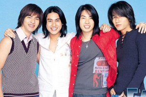 (From left) Vic Zhou, , Ken Chu, Vanness Wu, and Jerry Yan (the four members of the previous F4 who gained fame in ''Meteor Garden'') <br/>