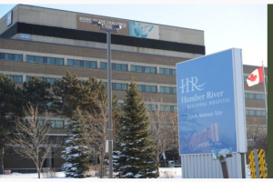 Two Toronto police officers were guarding a baby's body at Humber River Regional Hospital until the coroner arrived, when they noticed it was alive. <br/>VINCE TALOTTA / TORONTO STAR