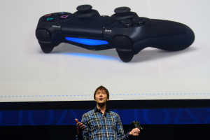 ideo game designer Mark Cerny talks as Sony introduces the PlayStation 4 <br/>Emanual Dunand / AFP/Getty Images
