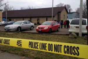 Mar. 31, 2013: This image provided by WKYC, Channel 3, shows the scene outside a church in Ashtabula, Ohio. <br/>AP