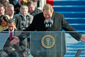 Rev. Rick Warren delivered the invocation Tuesday during President Obama's inauguration in Washington, D.C. <br/>Reuters