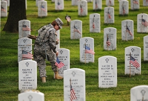 Memorial Day is in honor of those who died while serving in the armed forces of the US. (AFP PHOTO/Mandel NGAN) <br/>