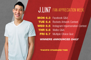 Jeremy Lin has expressed his gratitude for the support of his fans throughout the 2012-2013 NBA season, honoring them with a Fan Appreciation Week beginning June 3. <br/>Jlin7.com