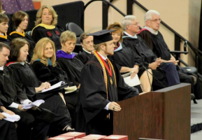 Roy B. Costner IV delivered the valedictorian address at Liberty High School's graduation ceremony in Clemson's Littlejohn Coliseum on June 1, 2013. <br/>Photo courtesy of Angie Costner