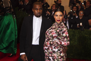 Singer Kanye West and reality television actress Kim Kardashian arrive at the Metropolitan Museum of Art Costume Institute Benefit celebrating the opening of <br/>REUTERS/Lucas Jackson 