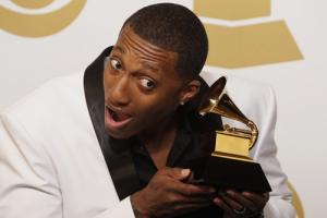 Lecrae poses with his Grammy award for Best Gospel Album for <br/>REUTERS/Jonathan Alcorn 