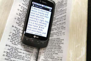 The world's most popular Bible program for mobile phones was developed by an Oklahoma church. In an 11-day period in late December, a million people downloaded the app, which is available on iPhone, Blackberry, Android and other mobile phone platforms. <br/>By James Gibbard, Associated Press