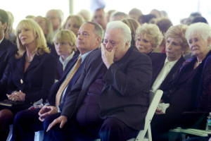Don and Rex Humbard Jr, left to right, at the 'Home Going Celebration' for their father Rex Humbard at Stan Hywet Hall in Akron, Ohio. <br/>(Photo: AP Imagse / Joseph Darwal)