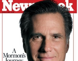 In the October 8 issue of Newsweek (on newsstands Monday, October 1): 'A Mormon's Journey. The Making of Mitt Romney' a look at how Mitt Romney's religion has made him who he is. <br/>(Photo: PRNewsFoto / NEWSWEEK)
