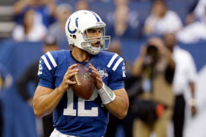 Indianapolis Colts quarterback Andrew Luck throws against the Cleveland Browns during the first half of a preseason NFL football game in Indianapolis, Saturday, Aug. 24, 2013. <br/>AP Photo