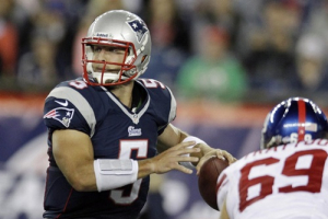 Quarterback Tim Tebow threw two touchdown passes and one interception against the New York Giants, contributing to the Patriot’s victory on Thursday night. <br/>AP