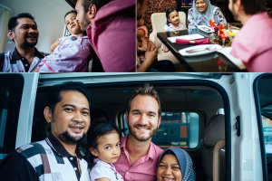 Limbless evangelist Nick Vujicic met a little girl who was also born without arms and legs just as he was in between his speaking engagements in Kuala Lumpur, Malaysia.  <br/>Facebook/Nick Vujicic