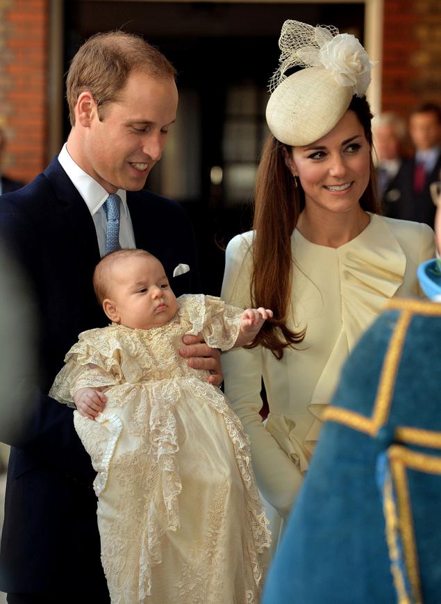 Prince William and Catherine (Kate Middleton) Prince George Christening October 2013