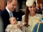 Prince William and Catherine (Kate Middleton) Prince George Christening October 2013