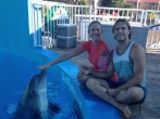  Bethany Hamilton, her husband and Winter the dolphin