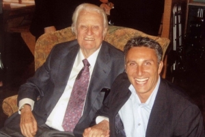 William Graham Tullian Tchividjian and his grandfather Billy Graham. <br/>The Gospel Coalition