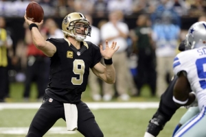 Quaterback Drew Brees has been sacked eight times and hit another 18 in New Orleans last four games, but has still thrown 13 touchdowns. Reuters <br/>