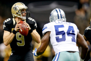 Saints quarterback Drew Brees against Dallas Cowboys in Week 10 NFL. Derick E. Hingle/Reuter <br/>