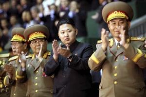 Kim Jong-Un and North Korea's military leaders <br/>