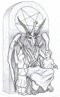 Design of the Satan statue.  <br/>3 News