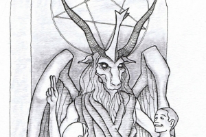 Design of the Satan statue.  <br/>3 News