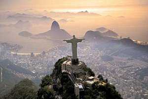 From its perch atop Corcovado Mountain, 