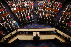 President Obama addresses Congress and representatives from the nation. <br/>Courteousy of NPR