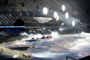 A scene showing the heritage of Russia is portrayed during the Opening Ceremony of the Sochi Winter Olympics. <br/>