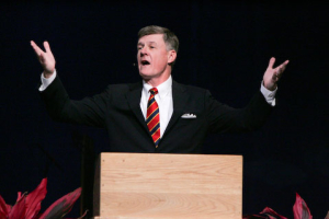 Steven J. Lawson, senior pastor of Christ Fellowship Baptist Church in Mobile, Ala., speaks about the preaching the cross at the annual Ligonier Ministries conference in Orlando, Thursday, March 13, 2008. <br/>(Photo: Ligonier Ministries)