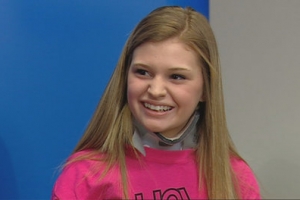 Makenzie Wethington, 16, smiled wide on Thursday while addressing the media regarding a skydiving accident and its subsequent rehabilitation. Credit: Bryant Titsworth / WFAA <br/>