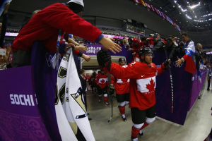 Canada's Duncan Keith takes the ice to face Finland in a preliminary round game. — MARK BLINCH / REUTERS, Feb. 16, 2014 <br/>