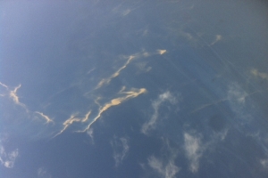Oil slick not connected to missing Malaysia Airline flight MH370.  <br/>