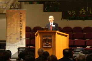 Professor He shared that morality of China today needs the spirit of Christianity. <br/>Gospel Herald/Sally Peng