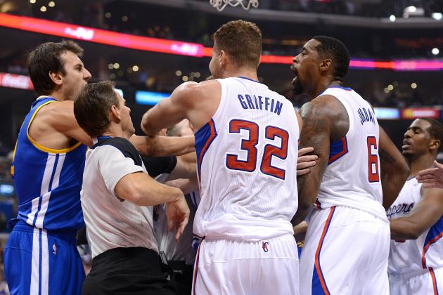 Blake Griffin Scuffles with Warriors 