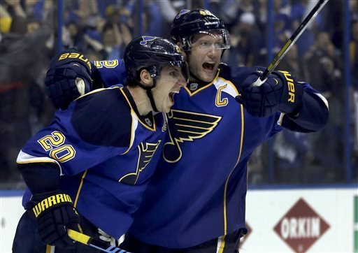St. Louis Blues Alexander Steen and David Backes   