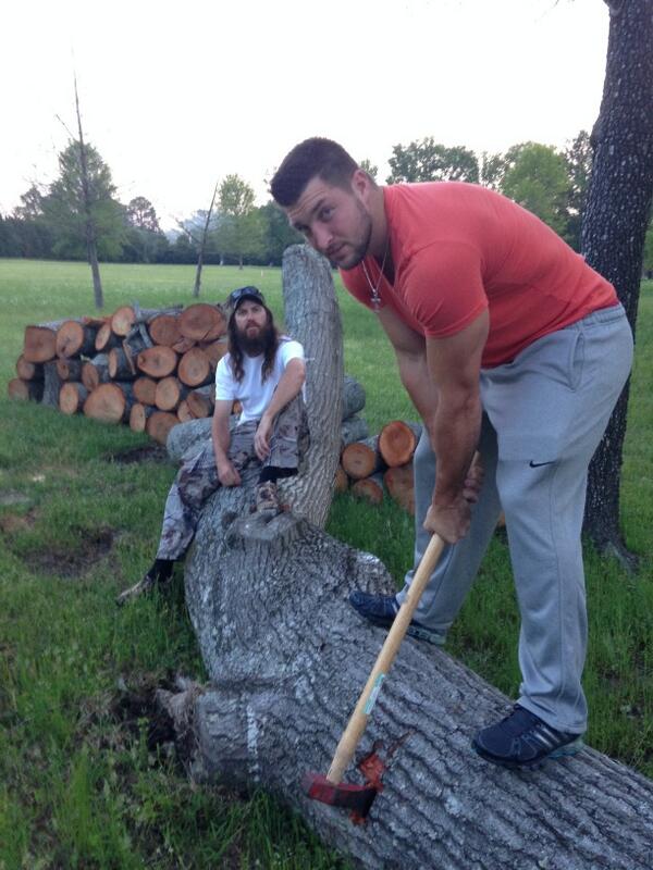 Jase Robertson and TIm Tebow